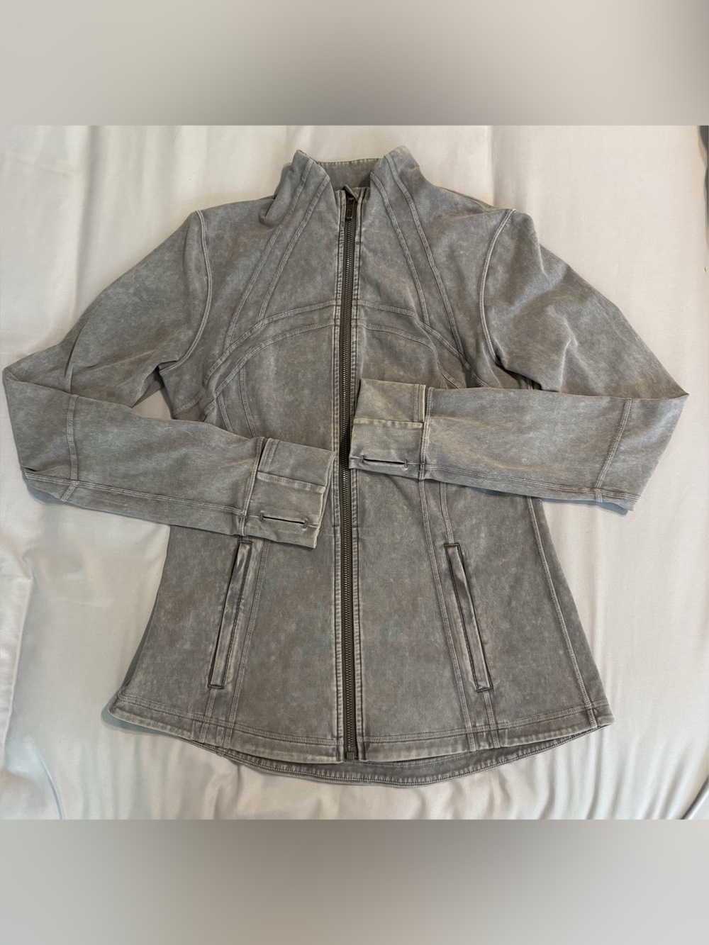 Lululemon Garment Dyed Define Jacket – Washed Luna Grey (Size 10)